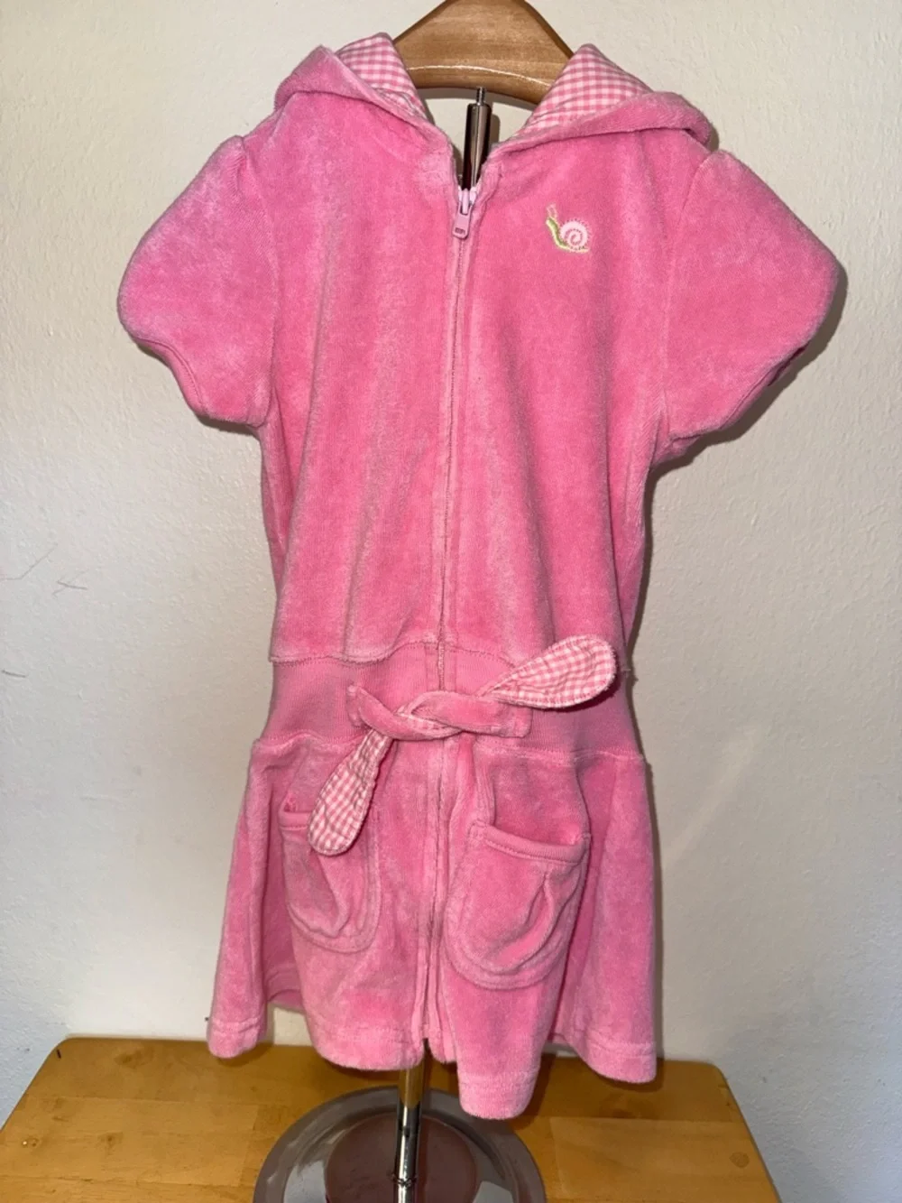 Janie and Jack pink terry cloth swim cover up, size 3T